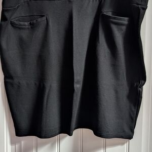 Black Pencil Skirt with Front Pockets